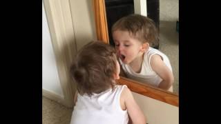 Toddler Mirror Giggles & Kisses - Too Cute Not To Share! - Aussie Mum