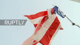 Iran: US flag seen hanging upside down at former US embassy