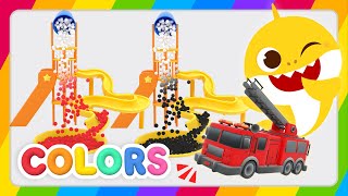 ベイビーシャークと魔法のすべり台 | 子供向け英語 | のりもの | Magic Slide with Baby Shark | 子どもの動画 | ピンキッツ・ベイビーシャーク