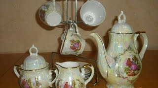 Сервиз кофейный. Музыкальный. Фарфор. Япония // Japanese porcelain // 日本の磁 // 中国瓷器器