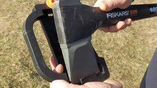Топор колун Fiskars X17 (122460) - тестируем