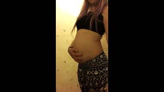 Bloated girl farts and burps