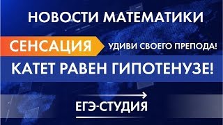 Вы не поверите! Но катет равен гипотенузе! Смотрите доказательство и удивляйтесь