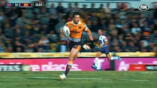 JAMES ROBERTS INTERCEPT TRY  (BRISBANE BRONCOS VS COWBOYS 2018)