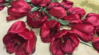 ТЮЛЬПАН - ОТКРЫТЫЙ ЦВЕТОК -- ШКОЛА ВЫШИВКИ ЛЕНТАМИ  Татьяны Шелиповой