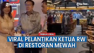 Pelantikan Ketua RW Digelar Direstoran Mewah, Banjir Karangan Bunga, Lokasinya Disorot