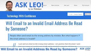 Will Email to an Invalid Email Address be Read by Someone?