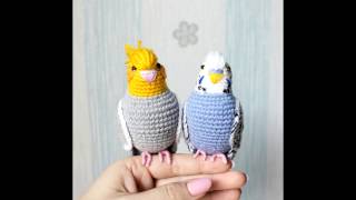 Волнистый попугай/Crochet parrot toy/Вязаний папуга
