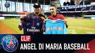 ANGEL DI MARIA BASEBALL FIRST PITCH