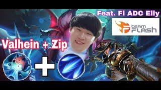 《ahq Rush 》Good combo!! Zip +AP valhein jungle feat.Fl ADC Elly