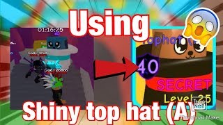 Roblox Bgs Using Shiny Top hat (A) and trading with SCHIZELPOPS(Bubble Gum Simulator)