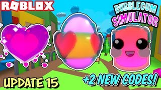 *2 NEW CODES* BUBBLEGUM SIMULATOR UPDATE 15 VALENTINE EGG, NEW HATCH PRIZES AND MORE (Roblox)