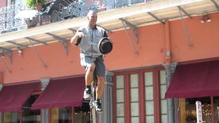 New Orleans Unicycle Street Performer Juggling Act