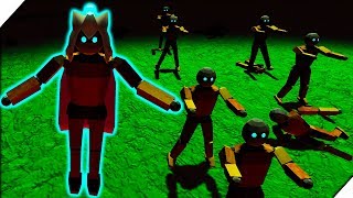 ЗОМБИ ВЕЛИКАН И ЗОМБИ ЧАРОДЕЙ АТАКУЮТ - Игра Wooden Battles Зомби против солдатиков