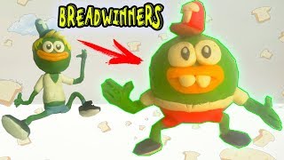 Хлебоутка Быдыщ из пластилина. Смотреть хлебоутки на русском. the breadwinners