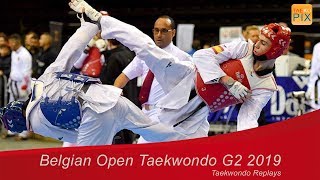 Belgian Open Taekwondo G2 2019 Day 2 Court 1-4 Split Screen