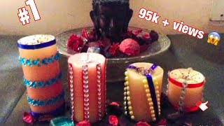 how to decorate candles or candle   ( home DIWALI decoration ) DIY