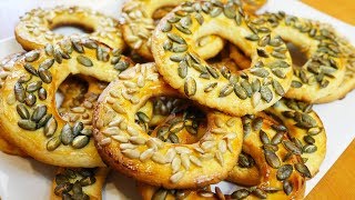 Песочное печенье КОЛЬЦА С СЕМЕЧКАМИ