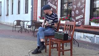 Красивая импровизация для соло-гитары на улице! Street! Music!