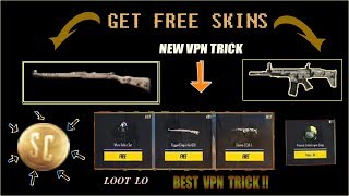 Pubg Mobile Free Kar98 skin and SCAR-L Skin For life time || vpn trick for classic crate coupon