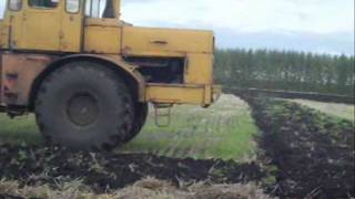 Вспашка зяби Кировцем К-701 - Plowing plowed fields Kirovtsem K-701