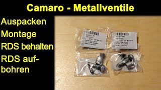Metallventile am Camaro - Gummiventile undicht - Reifendrucksensoren behalten und aufbohren