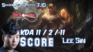 KT Score LEE SIN vs ELISE Jungle - Patch 7.10 KR Ranked