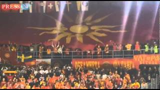 MACEDONIAN FANS IN NISH (SERBIA) EURO HANDBALL 2012 press24.mk