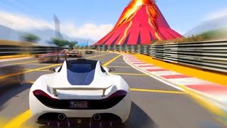 ВУЛКАН ВЗОРВАЛ ВСЕ В ГТА ОНЛАЙН (GTA Online Каскадерские Гонки) Дикий Угар! Гонки Приколы Фейлы #53