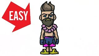 How to draw Fortnite *NEW* skins【Summer Drift】Easy & Cute drawing｜Jolly Art NEGI
