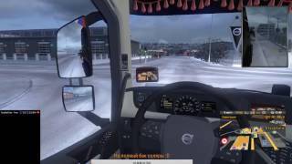 Euro Truck Simulator 2 Multiplayer + Wintermod - Девушка Дальнобойщик