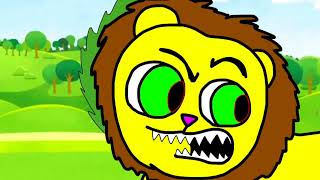 Teletubbies lion and bear Full segment in drawing