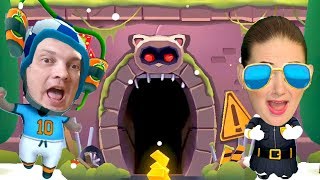 Хулиганский забег в игре Том бег за золотом! Футболист Том против Полицейской Анджелы от Каталекс!