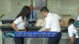 Cadev RI Pada Akhir Februari 2022 Naik Tipis Menjadi USD 141,4 Miliar