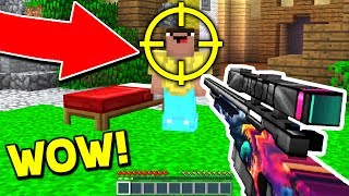 I CAN'T BELIEVE THEY ADDED GUNS IN MINECRAFT BED WARS! (Minecraft Trolling)