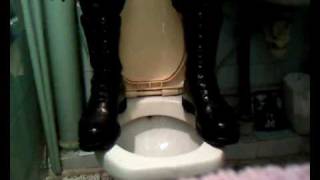 Black Boots & White Toilet