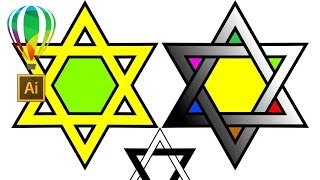 Звезда Давида Coreldraw  Нарисовать Построить Гексаграмма Дизайн Star Of David ? Урок