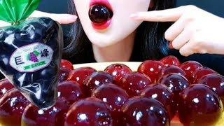 ASMR KYOHO JAPANESE JELLY *BLACK GRAPE*(HOME MADE JELLY) ゼリー/วุ้น/Thạch 직접만든 쿄호젤리?포도젤리?이팅사운드/J.ASMR/