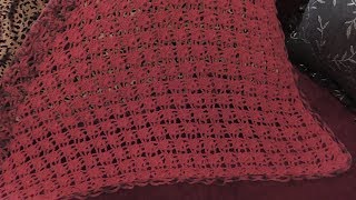 Вязание косынки узором лепесток.Схема. Видео урок.