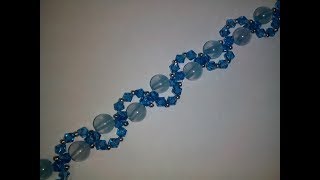 Браслет из бисера, бусин и биконусов. МК. Tutorial: beaded bracelet