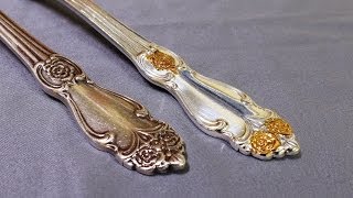 чистка серебреного мельхиора