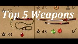 SHADOW FIGHT 2 TOP 5 WEAPONS