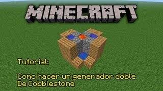 Como hacer un generador doble de cobblestone | Tutorial Minecraft
