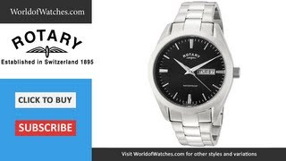ROTARY Men's Black Dial Stainless Steel GB00063-04
