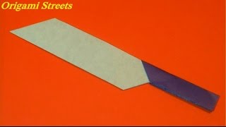 Как сделать нож из бумаги. Оригами нож