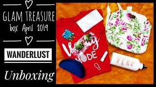 Glam Treasure Box April 2019 |CHOOSE YOUR SUNGLASSES |Wanderlust Edition |Unboxing and Review