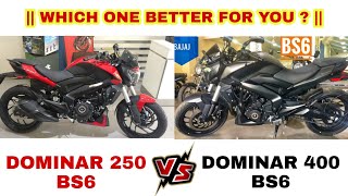 Bajaj Dominar 250 vs Dominar 400 BS6: Detailed Comparison || What’s different?