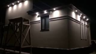 Подсветка фасада дома в ночное время