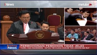 Yusril Ihza Bacakan Jawaban Terhadap Permohonan Gugatan Pilpres 2019 - Breaking iNews 18/06