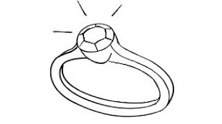 How to Draw a Diamond Ring / Как нарисовать кольцо с бриллиантом